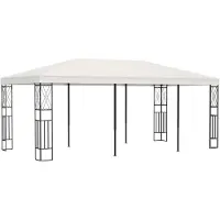 vidaXL Belvédère 3x6 M Crème Tissu