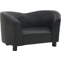 vidaXL Canapé pour chien noir 67x41x39 cm similicuir
