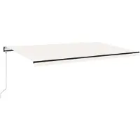vidaXL Store automatique rétractable 500x350 cm Crème