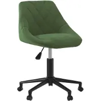 vidaXL Chaise de bureau pivotante vert foncé velours