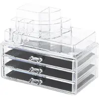 Compactor Coffret pour bijoux avec 3 tiroirs 24 x 15 x 18,7 cm