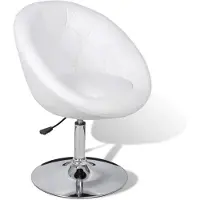 vidaXL Fauteuil de cocktail blanc similicuir
