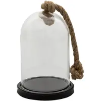 Clayre Eef Cloche en verre 6GL3367 Black 17x28 cm