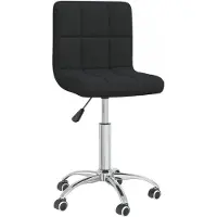 vidaXL Chaise de bureau pivotante Noir Tissu