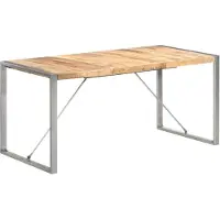 vidaXL Table de salle à manger 160x80x75 cm Bois massif de manguier rugueux
