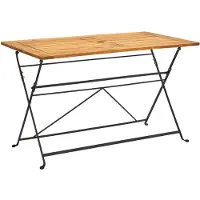vidaXL Table de jardin pliante 120x70x74 cm en bois massif d'acacia