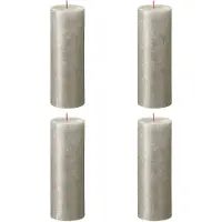 Bolsius Bougies pilier rustiques Shimmer 4 pcs 190x68 mm Champagne