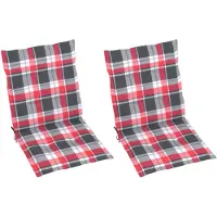 vidaXL Coussin pour chaise de jardin à dossier bas 2 pcs. 100x50x3 cm