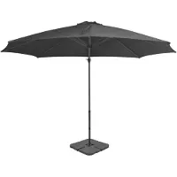 vidaXL Parasol avec pied de parasol portable Anthracite