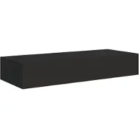 vidaXL Étagère à tiroir murale Noir 60x23,5x10 cm MDF