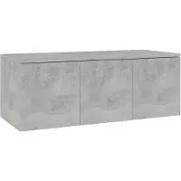vidaXL Armoire TV gris béton 80x34x30 cm Bois composite