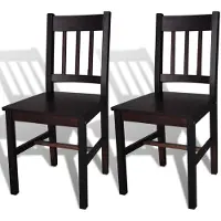 vidaXL Chaises de salle à manger 2 pcs. Pin brun foncé