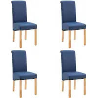 vidaXL Chaise de salle à manger 4 pcs. Bleu Tissu