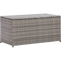 vidaXL Gartenbox Poly Rattan 100x50x50 cm Grau