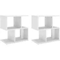 vidaXL Tables de chevet 2 pcs blanc 50x30x51,5 cm bois d'ingénierie