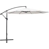 vidaXL Parasol à bras libre 3,5 m blanc sable