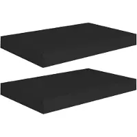 vidaXL Étagères murales flottantes 2 pcs noir 40x23x3,8 cm MDF