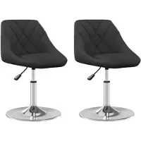 vidaXL Chaise de salle à manger 2 pcs. Pivotantes Noir Velours