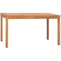 vidaXL Table de jardin à manger 140x80x77 cm en teck massif