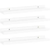vidaXL Étagères murales 4 pcs Blanc 40x9x3 cm