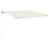 vidaXL Store banne automatique 450x300 cm Crème