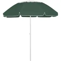 vidaXL Parasol de plage vert 300 cm