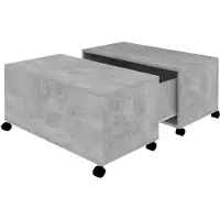vidaXL Table basse gris béton 75x75x38 cm Bois composite