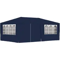 vidaXL -Partyzelt mit Seitenwänden Professional 90 g m² 4x6 m blau
