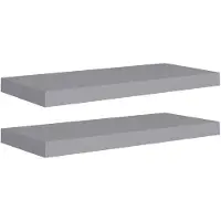vidaXL Étagères murales flottantes 2 pcs Gris 60x23,5x3,8 cm MDF