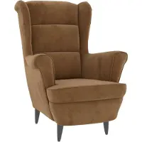 vidaXL Fauteuil en velours brun