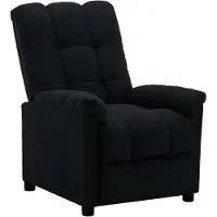 vidaXL Fauteuil relax noir tissu