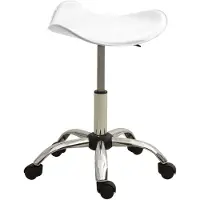 vidaXL Chaise de bureau blanc similicuir