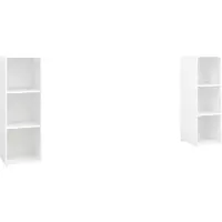 vidaXL Armoires TV 2 pcs. Blanc 107x35x37 cm Bois composite