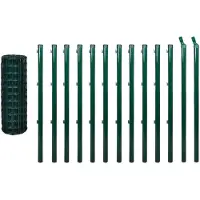 vidaXL Clôture européenne acier 25 x 1,5 m vert