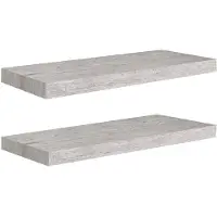 vidaXL Étagères murales flottantes 2 pcs gris béton 60x23,5x3,8 cm MDF