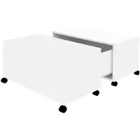 vidaXL Table basse blanche 75x75x38 cm Bois composite