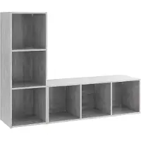 vidaXL Armoires TV 2 pcs. Gris béton 107x35x37 cm Bois composite