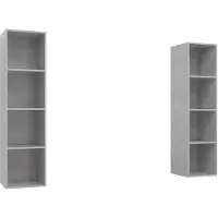 vidaXL Armoires murales TV 2 pcs. Gris béton Bois composite