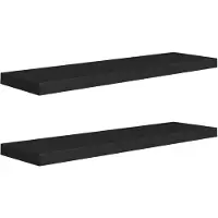 vidaXL Étagères murales flottantes 2 pcs noir 90x23,5x3,8 cm MDF