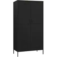 vidaXL Armoire noire 90x50x180 cm acier