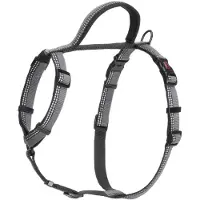Halti Harnais de promenade pour chien, doublé en néoprène, 5 sangles réglables, taille S, noir