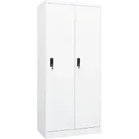 vidaXL Armoire blanche 80x50x180 cm Acier