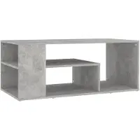 vidaXL Table basse gris béton 100x50x40 cm Bois composite