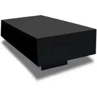 vidaXL Table basse noire brillante