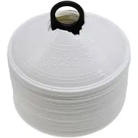 Precision Bonnets d'entraînement blancs - Set de 50 plateaux de marquage flexibles 20cm