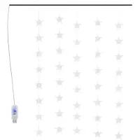 vidaXL Rideau étoilé LED Guirlande lumineuse 200 LED blanc froid 8 fonctions
