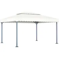 vidaXL Pavillon 400 x 300 cm Crème Aluminium