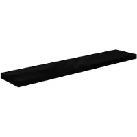 vidaXL Étagère murale flottante Noir brillant 120x23,5x3,8 cm MDF