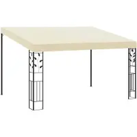 vidaXL Pavillon mural 4x3x2,5 m blanc crème