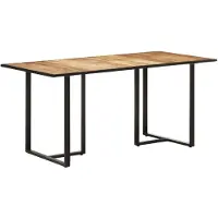 vidaXL Table de salle à manger 160 cm Bois de manguier rugueux